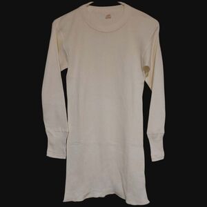 Vintage Ivory Thermal Long Sleeve Under-Layer LARK Mens Large 100% Cotton